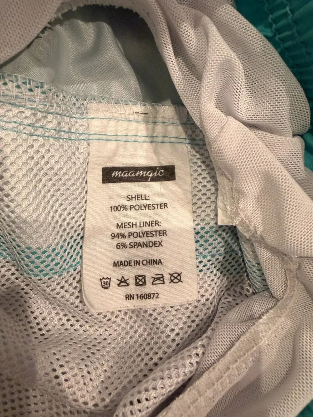 Maamgic Men's Large Bathing Suit Swim Trunks Bottoms Baby Blue and Pink Sharks